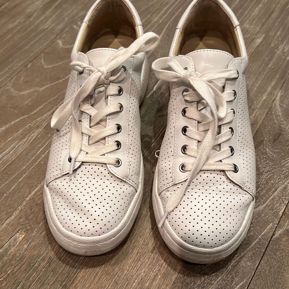 Vince Camuto White Perforated Sneakers